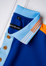 Load image into Gallery viewer, Polo Azul Porto Planco detalles de color anaranjado y blanco | PLE-2444