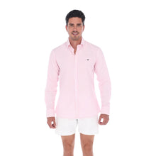Load image into Gallery viewer, Camisa Casual De Caballero de Lineas Color Blanco y Rosa | C-2275