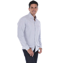 Load image into Gallery viewer, Camisa Porto Blanco Casual Para Caballero Manga Larga Rayas Color Azul | C-2119