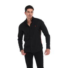 Load image into Gallery viewer, Camisa Porto Blanco Casual Manga Larga Color Negro | E-2207
