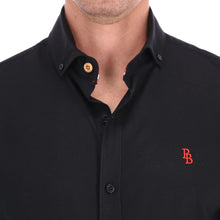 Load image into Gallery viewer, Camisa Porto Blanco Casual Manga Larga Color Negro | E-2207