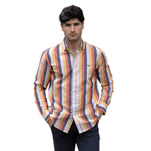Load image into Gallery viewer, Camisa Porto Blanco Casual Manga Larga A Rayas Multicolor Cómoda | C-2374
