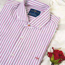 Load image into Gallery viewer, Camisa Casual de Lineas Verticales Porto Blanco | C-2409