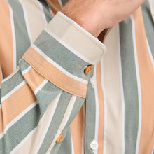 Load image into Gallery viewer, Camisa Manga Larga de Lineas Colores Combinados Porto Blanco | C-2546