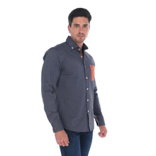 Load image into Gallery viewer, Camisa Porto Blanco Casual Manga Larga Color Azul | E-2283