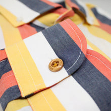 Load image into Gallery viewer, Camisa Porto Blanco Casual Manga Larga A Rayas Multicolor Cómoda | C-2374