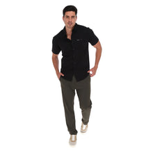 Load image into Gallery viewer, Camisa Explorer Hombre Manga Corta Negra Alto Rendimiento (CE-2583)