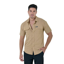 Load image into Gallery viewer, Camisa Fisher Hombre Manga Corta Kaki Alto Rendimiento (CMFMC-2694)
