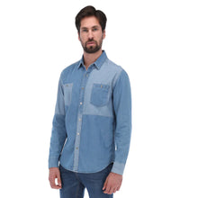 Load image into Gallery viewer, Camisa Porto Blanco Denim Parches Caballero Manga Larga | DNC-1988