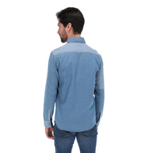 Load image into Gallery viewer, Camisa Porto Blanco Denim Parches Caballero Manga Larga | DNC-1988