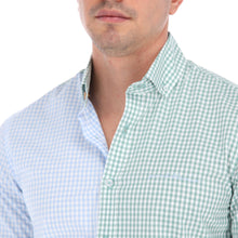 Load image into Gallery viewer, Men's Long Sleeve Special Edition Button Down Shirt Green & Blue | Porto Blanco E-2017