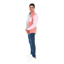 Load image into Gallery viewer, Men's Solid Long Sleeve Special Edition Button Down Shirt Green, Terracotta, Pink & Blue | Porto Blanco E-2029