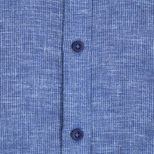 Load image into Gallery viewer, Camisa Porto Blanco de Caballero Cuello Mao Azul | E-2108