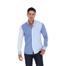 Load image into Gallery viewer, Camisa Porto Blancode Vestir Caballero Azul Con Detalles Claros | E-2133