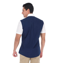 Load image into Gallery viewer, Camisa Casual Bloques Azul y Blanco Manga Corta | MCE-2268