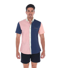 Load image into Gallery viewer, Camisa Casual De Caballero Manga Corta Estilo Bloques de Colores | MCE-2281