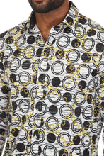 Load image into Gallery viewer, Mojito Men's Stylish Novelty Print Poly Stretch Party Shirt Long Sleeve | MS-8813-Polka-Dot