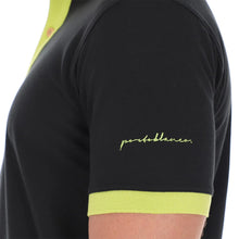 Load image into Gallery viewer, Polo Porto Blanco para Caballero color Negro Liso Con Detalles Verde | PL-2333