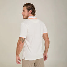 Load image into Gallery viewer, Polo Porto Blanco para caballero color blanco y naranja | PL-2541