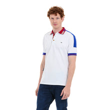 Load image into Gallery viewer, Polo Porto Blanco color Blanco con detalles color Azul y Rojo | PLE-2452