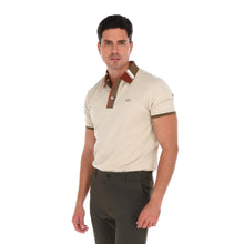 Load image into Gallery viewer, Playera Polo Hombre Beige Manga Corta Algodón Detalles Contrastados (PLE-2673)