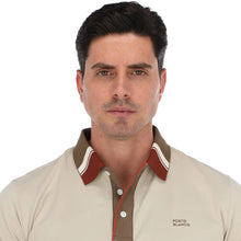 Load image into Gallery viewer, Playera Polo Hombre Beige Manga Corta Algodón Detalles Contrastados (PLE-2673)