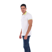 Load image into Gallery viewer, Polo Porto Blanco Para Caballero Color Blanco Con Cuello Verde | PLE-2224