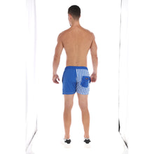 Load image into Gallery viewer, Traje De Baño Estampado Porto Blanco Caballero Azul y Blanco | TB-05