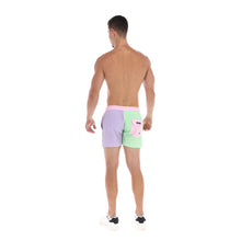 Load image into Gallery viewer, Traje De Baño Estampado Porto Blanco Caballero Verde, Lavanda y Rosado | TB-06