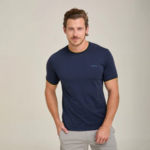 Load image into Gallery viewer, T-shirt Porto Blanco cuello Rib en Algodón | TR-03 Azul Marino