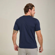 Load image into Gallery viewer, T-shirt Porto Blanco cuello Rib en Algodón | TR-03 Azul Marino