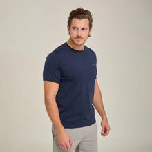 Load image into Gallery viewer, T-shirt Porto Blanco cuello Rib en Algodón | TR-03 Azul Marino
