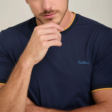 Load image into Gallery viewer, T-shirt Porto Blanco cuello Rib en Algodón | TR-03 Azul Marino