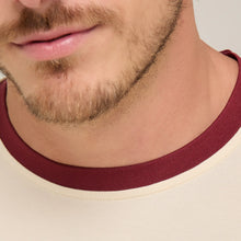 Load image into Gallery viewer, T-shirt Porto Blanco cuello Rib en Algodón | TR-04 Hueso