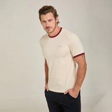 Load image into Gallery viewer, T-shirt Porto Blanco cuello Rib en Algodón | TR-04 Hueso