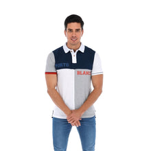 Load image into Gallery viewer, Men's Solid Short Sleeve Polo Shirt Navy, White & Grey | Porto Blanco | PLE-1697