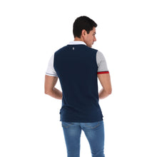 Load image into Gallery viewer, Men's Solid Short Sleeve Polo Shirt Navy, White & Grey | Porto Blanco | PLE-1697