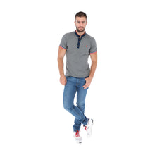 Load image into Gallery viewer, Men's Solid Mandarin Collar Polo Shirt Grey PL-1751