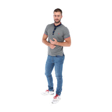 Load image into Gallery viewer, Men's Solid Mandarin Collar Polo Shirt Grey PL-1751