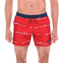 Load image into Gallery viewer, Aruba-11 Men's Print Quick Dry Swim Trunks Blue White & Red