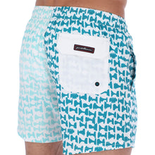 Load image into Gallery viewer, Aruba-13 Men's Patchwork Quick Dry Swim Trunks Blue White & Turquoise