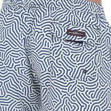 Load image into Gallery viewer, Aruba-19 Men's Print Quick Dry Swim Trunks White & Blue