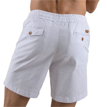 Load image into Gallery viewer, Bermuda Blanco Hombre Con Cintura Elástica| Porto Blanco BRMDE-02