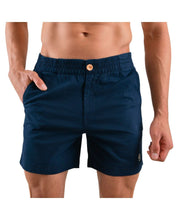 Load image into Gallery viewer, Bermuda Azul Marino Hombre Con Cintura Elástica| Porto Blanco BRMDE-03