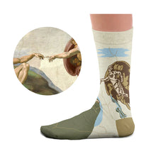 Load image into Gallery viewer, Michelangelo, Creation of Adam Socks