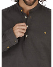 Load image into Gallery viewer, E-1204 Men's Solid Long Sleeve Button Down Shirt Military Green