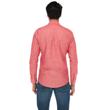Load image into Gallery viewer, L-1599 Men's Solid Long Sleeve Button Down Shirt Salmon