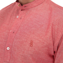 Load image into Gallery viewer, L-1599 Men's Solid Long Sleeve Button Down Shirt Salmon