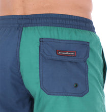 Load image into Gallery viewer, Lifeguard-12 Men's Patchwork Quick Dry Swim Trunks White Green & Blue
