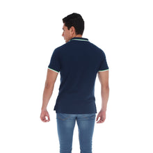 Load image into Gallery viewer, PL-1739 Men's Patchwork Short Sleeve Polo Shirt Navy Blue | Porto Blanco